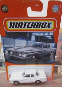 Matchbox 1-100 serie #54 1962 Plymouth Savoy in bianco 1/64 pressofuso - Foto 1 di 4
