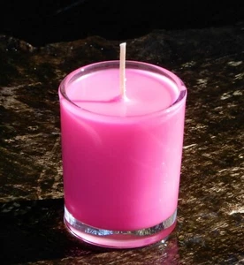 40hr Pink CHRISTMAS PUDDING Scented Natural SOY Glass Jar CANDLE Cake Dessert - Picture 1 of 12