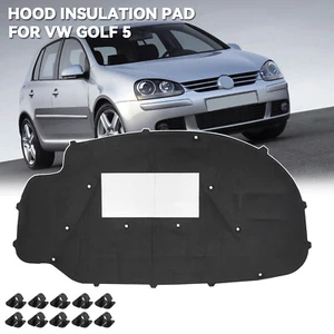 Car Front Hood Sound Insulation Pad Thermal Heat Cotton Black Mat For VW Golf 5 - Picture 1 of 6