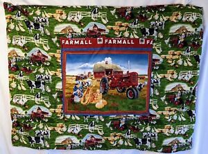 Baby Blanket Quilt Hanging International Harvester Farmall Home Sewn 29" x 39"