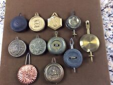 11 Assorted Antique American Shelf Clock Pendulums , Sessions, Seth Thomas etc