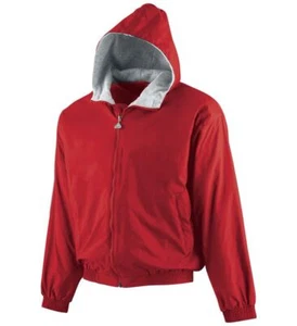 Augusta Sportswear 3281 Youth Long Sleeve Fleece Sports Winter Hoodie Jacket - Picture 1 of 9