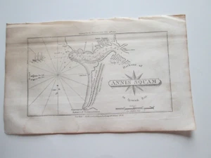 1847 BLUNT'S CHART "ANNIS SQUAM", 7-1/4" wide by 4" tall. - Picture 1 of 2