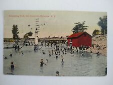US History 1912 Old Reservoir Swimming Pool Vintage 1 cent Postcard, Syracuse NY