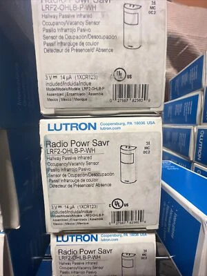 Lutron Radio Powr Savr Hallway Passive Infrared Occupancy Sensor LRF2-OHLB-WH - Image 1 of 4