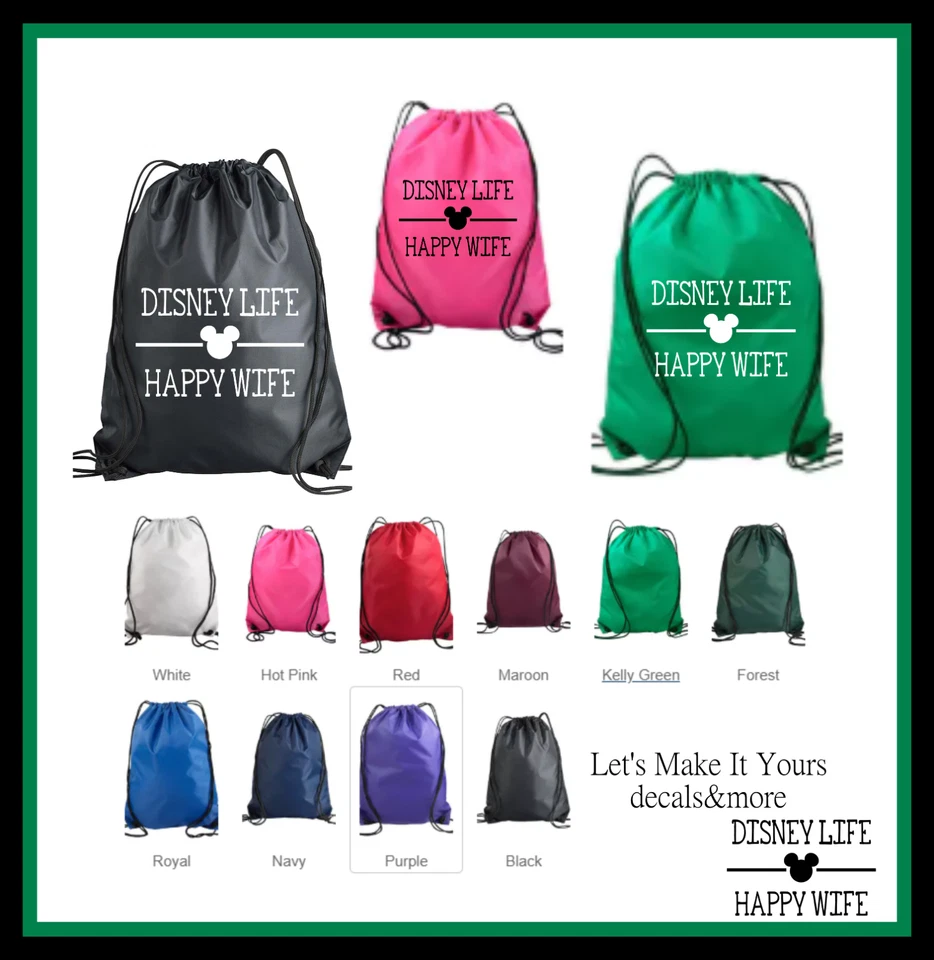 BOLSO DE MANO MOCHILA CON CORDÓN DE NAILON INSPIRADA EN MICKEY MOUSE DE DISNEY LIFE HAPPY WOMAN Foto 1 de 1