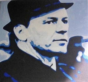 Giclee Print of Frank Sinatra on Canvas Mounted on Wood by Sarah Hood - Imagen 1 de 3