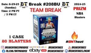 CHARLOTTE HORNETS 2024-25 NBA Prizm Basketball Blaster CASE 20 BOX Break #208BU - Picture 1 of 1