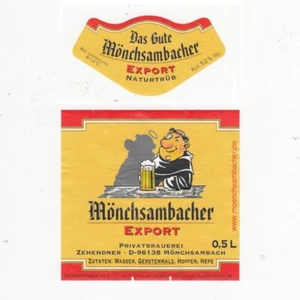 Lotto di 3 set di etichette per birra Mönchsambacher Brewery; 500 ml / 16,9 fl oz (Germania) - Foto 1 di 3