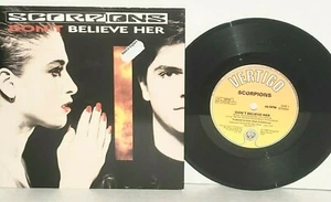 Scorpions Don't Believe Her UK 7" 1990 Vertigo 52 VG+ Plays Well Vinyl 45  - Picture 1 of 3