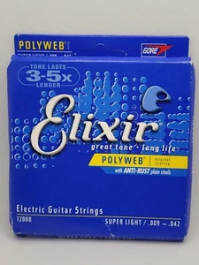 Nuevo paquete dañado Elixir Polyweb 9-42 cuerdas de guitarra eléctrica - Imagen 1 de 2