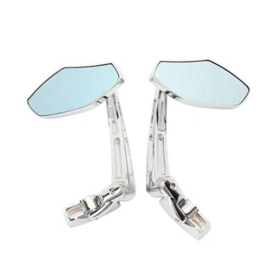 Chrome Mirrors For Kawasaki Ninja 500 636 ZX6R ZX6RR ZX750 ZX7R ZX9R ZX10R ZX12R Foto 1 de 4