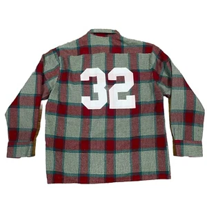 Camisa de Franela Mochilero Vintage Para Hombre Grande "32" L/S Cuadros 100% Acrílico - Imagen 1 de 11