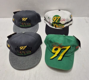 Lot of 4 Vintage John Deere Racing Motorsports Hats Caps Chad Little #97 NWT - Picture 1 of 9