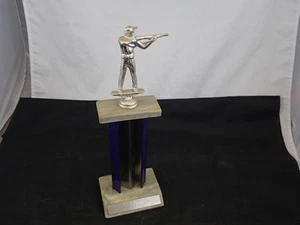 Vintage Shotgun Sheet Trap Shooting Trophy 13 3/4" #3 - Picture 1 of 4