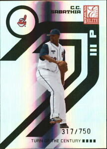 2005 Donruss Elite Turn of the Century Baseball Card #52 C.C. Sabathia /750