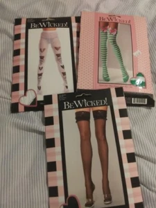 3 Be Wicked Womens Thigh High Stockings Lot OS - Picture 1 of 8