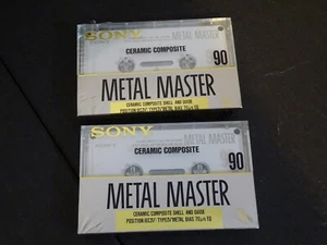 SONY METAL MASTER CERAMIC AUDIO-KASSETTE TYPE IV 90  NEW UNUSED  2 PIECES 2X - Picture 1 of 5