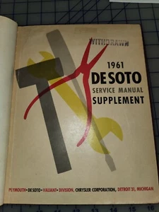 1961 DeSoto Shop Manual Supplement Original - Picture 1 of 3