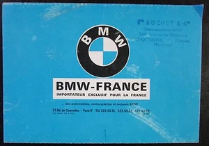 AUTOMOBILES ADVERTISING BOOKLET CAR BMW FRANCE - Picture 1 of 3