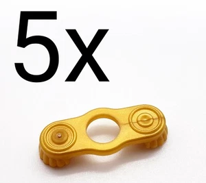 NEW LEGO Minifig PIRATE 5x EPAULETTE PEARL GOLD Ninjago Admiral Captain Soldier - Picture 1 of 2