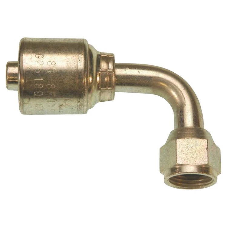 MegaCrimp G25 Hydraulic Hose Elbow, 90 deg, 3/8 in, Barbed X MNPT 2.32 in L, - Image 1 of 1