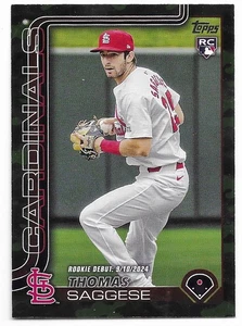 2025 Topps Update Memorial Day Camo Thomas Saggese RD #07/25 (US21) Cardinals RC - Picture 1 of 2