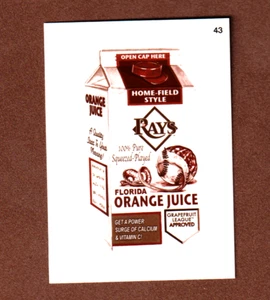 2016 Wacky Packages Baseball Series 1 Sepia Sticker "RAY'S ORANGE JUICE" #43 - Picture 1 of 1