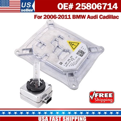 DTS Xenon HID Headlight Ballast Module & Bulb For 2006-2011 BMW Audi Cadillac - Image 1 of 4