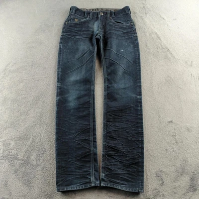 Pantalones de mezclilla Guess Premium vintage para hombre 29x34 azul Lincoln ajustados rectos bigotes Y2K Foto 1 de 4