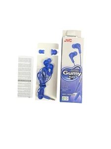 JVC Gumy Plus Stereo Kopfhörer Ohrhörer Geräuschisolierung beerenblau Fernbedienung + Mikrofon - Bild 1 von 10