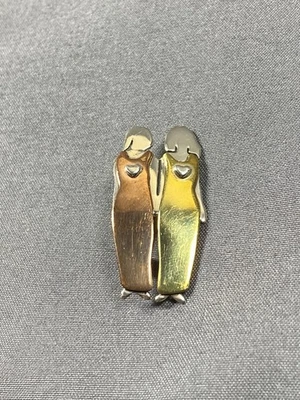 Broche prendedor Hermandad 2 Hermanas FAR FETCHED cobre latón esterlina Foto 1 de 4