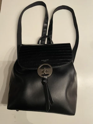 David Jones Paris  kleiner Frauen City Rucksack Damen Backpack Daypack Schwarz - Bild 1 von 4