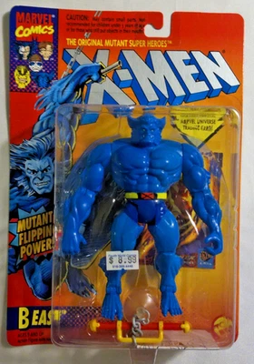 1993 Marvel X-Men Beast com Mutant Flipping e cartão oficial ToyBiz novo na caixa - Imagem 1 de 4