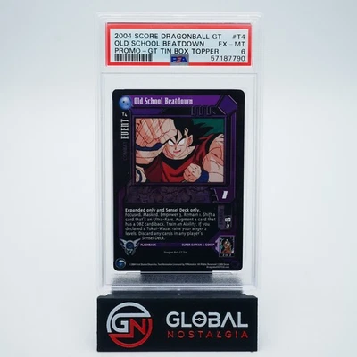 Old School Beatdown 2004 Dragonball GT Promo Tin Box Topper #T4 PSA 6 - Image 1 of 2