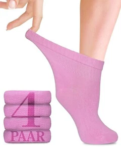 Fiera Besa Diabetiker Socken Damen mit Lycra, 4 Paar, Knöchelhoch - Bild 1 von 90