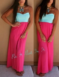 Nuevo VESTIDO MAXI BOHO LARGO LOOK SIRENITA GASA ROSA COMO NUEVO PARA MUJER L GRANDE - Imagen 1 de 4