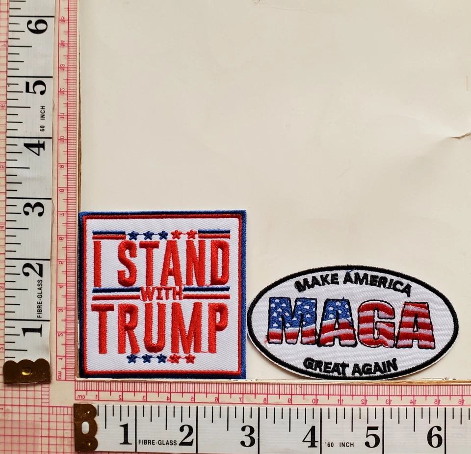 I Stand With Trump Maga Great Jacket Vest Hat Patches Appliques Lot Iron On lot - Image 1 of 1