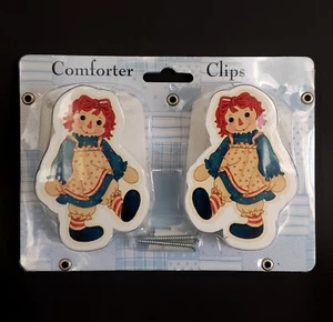 Clips de edredón vintage RAGGEDY ANN (2) para edredón o colgar en la pared NUEVO NOS - Imagen 1 de 2