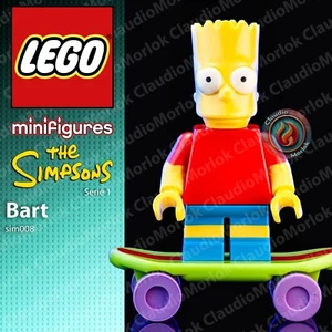 ⭐ LEGO Bart Simpson Minifigure sim008 colsim-2 71005 Serie 1 The Simpsons - Foto 1 di 7