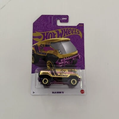 Hot Wheels Pearl And Chrome Baja Bison T5 CHASE 57th Anniversary HDH54 956G - Image 1 of 4