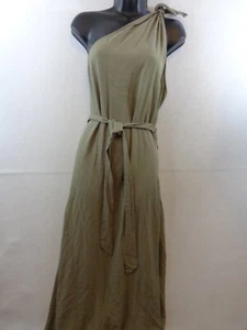 Antonio Melani Dress Women's L Olive Green Maxi Dress One Shoulder New With Tags - Picture 1 of 11