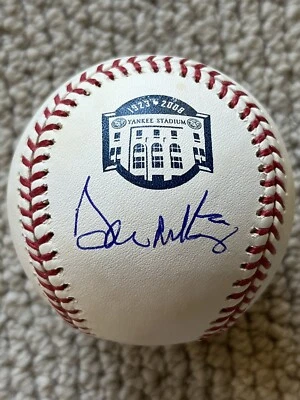 Don Mattingly Signed Autograph Yankee Stadium Final Season OMLB Ball Beckett COA - Image 1 of 4