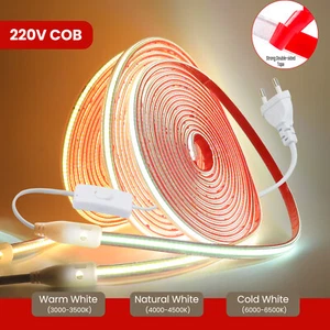 230V COB LED Streifen Stripe AN/AUS Lichtleiste Lichtband Licht Selbstklebend - Bild 1 von 15