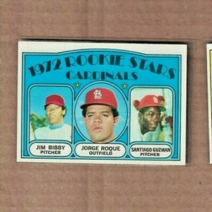 1972 Topps Rookie Stars St Louis Cardinals Jim Bibby Jorge Roque Guzman NMT #316