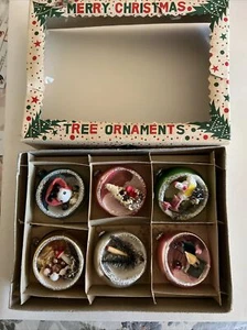 Japan 3D Diorama Vintage Mercury Glass Christmas Ornament Decoration 1950's(7) - Picture 1 of 4