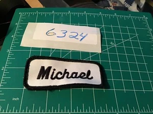 MICHAEL EMBROIDERED SEW ON NAME PATCH TAG Uniform - Picture 1 of 7