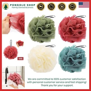 Puf de malla de esponja de baño exfoliante corporal paquete de 4 para una limpieza suave - Imagen 1 de 9