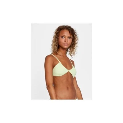 Top de bikini RVCA liso trilette verde L/12 Foto 1 de 4