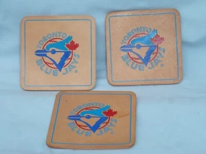 TORONTO BLUE JAYS   Leather Coaster Set   PACK of 3 (loose)   by Rico   NEW! - Picture 1 of 3